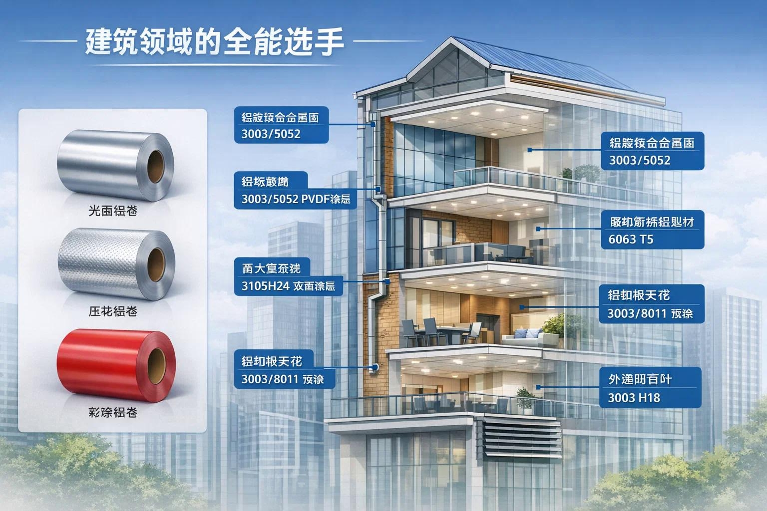 铝卷的应用指南：修建与施工领域