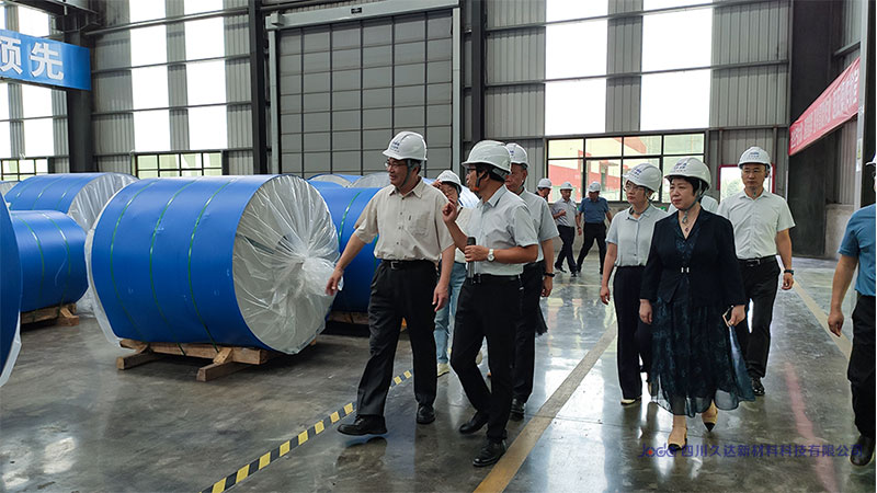 湖北省政协党组成员、、副主席马旭明一行到122cc太阳集成游戏新材考察调研